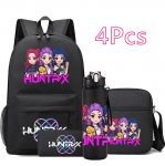 4 tk/komplekt Anime Joonisfilm K-Pop Prindiga Seljakott 750 ml veepudeliga Teismelisele &Otilde;pilasele T&uuml;drukule Poisile Raamatukott Lapse Kingitus Suure Mahutavusega Reisikott