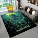 3D I-Iron-M-Maidens Metallmuusika Vaip Elutoa Magamistoa Kaunistuseks, Laste M&auml;ngimiseks Libisemisvastane Kaunistus Diivanile Uksematt Kingitus 60x90cm( 23x35in )