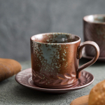 Keraamiline kohvitass Jaapani retro tass Paari tass Majapidamise loominguline kohvitass K&auml;sitsi valmistatud kohvitass Rippuva k&otilde;rva tass 280ml