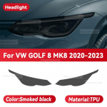 Volkswagen VW GOLF 8 MK8 2020-2023 2022 Auto Esitulede Must TPU Kaitsekate Kile Esitulede V&auml;rvimuutja Kleebis Smoked black