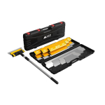 Seinte renoveerimine Kraapimine Pahteldamine Tasandust&ouml;&ouml;riistade komplekt Roostevabast terasest pahtlikraapija Suurendatud krohvimisskreeper 6PCS Set (Red Toolbox) red
