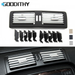 Vasak parem tagumine keskmine kliimaseade AC ventilatsiooni v&auml;ljalaskepaneel kroomitud iluv&otilde;re kate Mercedes Benz W251 R300 R320 R350 R400 jaoks Right Gray