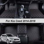 Luksuslikud nahast 3D interj&ouml;&ouml;ri osad Kohandatud taskutega automatid P&otilde;randavaibad Kia Ceedile 2014 2015 2016 2018 Price For 5 seatsFFc