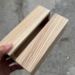 Tammepuidust ristk&uuml;likukujuline must p&auml;hklipuidust kaanega salvr&auml;tikukarp kodu, kontori, hotelli jaoks Ash wood