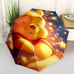 Winnie Puhh Automaatselt Avanev ja Sulguv Vihmavari 8 Ribiga Tuulekindel Kaasaskantav Kokkupandav Vihmavari, Sobib Vabaaja ja &Auml;rireisideks, G jaoks