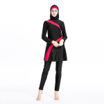 Naiste suure elastsusega ujumistrikoo moslemite rannaujumisriided Burkini t&auml;iskattega islami rannariided 6XL