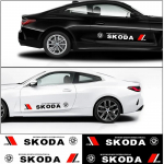 2 tk Autoklaasi K&uuml;ljekleebis Loov Autokere Kleebised Veekindel Dekoratsioonikleebis Skoda Octavia A5 A7 Rapid RS Fabia Superb jaoks Skoda