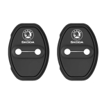 2/4 tk Autoukse Mute Summutuspadjad Silikoonist Ukseluku Pandlad Uksekaitsekatted Skoda Rapid Fabia 1 2 Karop Kamiq Superb jaoks 2Pcs-Skoda black