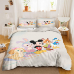 Mickey prindiga magamistoa voodipesukomplekt tekikott J&otilde;ulukingitused Mugavus Multikas Padjap&uuml;&uuml;ri ja lastele sobiv ning t&auml;iskasvanutele EU Single(135*200cm)3pcs
