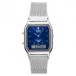 Casio Vintage Analoog Digitaalne Roostevabast Terasest V&otilde;rk K&auml;ev&otilde;ru Sinine T&auml;hikuga Kvarts AQ-230EM-2A Unisex Kell sinine