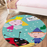 Ben & Holly V&auml;ike Kuningriik &Uuml;mmargune Vaip, Vaip elutuppa, magamistuppa, diivani k&otilde;rvale, m&auml;ngutuppa, libisemiskindel P&otilde;himatt35 100cmx100cm