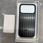 Minimalistlik &uuml;hev&auml;rviline 3D alumiiniumisulamist laineline triibuline stiilne &uuml;mbris IPhone 17 Pro Max 16 15 14 jaoks Vastupidav tagakaitse &Auml;riline sile kohvri kate iPhone 17 Pro Max must