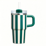 20oz termiline veepudel k&auml;epideme ja k&otilde;rrega joogitarve kuum/k&uuml;lm roostevabast terasest termospudel kaasaskantavad autokohvitassid termokruus 20oz roheline