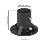 Metallist Balustraadi P&otilde;hjakinnitused Aia/Lipumasti Kinnitusbaasi jaoks Tugev T&auml;navavalgusti Kinnitusadapter One Size black
