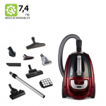 Aspirateur sans sac NILFISK Meteor Deluxe - Rouge - Filtre HEPA H13 - 2 L