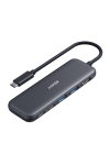 Anker 332 Hub 100W USB PD, 4K HDMI, 5Gbps andmeedastus ja USB-C pordid (5-in-1) Tugi, Port, Kiire edastus, USB-C/USB-A must
