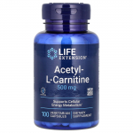 Life Extension, Atset&uuml;&uuml;l-L-karnitiin, 500 mg, 100 taimset kapslit