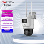 HIKVISION 4MP Kaheobjektiiviga T&auml;isv&auml;rviline PTZ WiFi V&auml;litingimustes Turvakaamera CN pistikupesa (adapter kaasas)