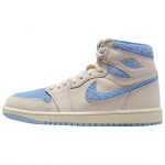 Jordan Air Jordan 1 Slip Resistant Abrasion Resistant High top Vintage Basketball Shoes Unisex Blue FD2596-102 36