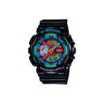 CASIO Meeste vedelkristall/analoog topeltn&auml;iduga seeria Must k&auml;ekell GA-110MC-1A GA-110MC-1A Black Strap