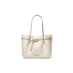 Michael Kors MK Emilia T&auml;hekujuline Logo &Uuml;hev&auml;rviline Pingutusn&ouml;&ouml;riga Commuter Nahast &Otilde;lakott Suur Naiste k&auml;ekotid Valge 35H0GU5T9T-LT-CREAM Basic Set (Bag+Dust Bag)