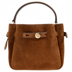 Tory Burch Romy &auml;mbrikott kuldse logoga Naiste k&auml;ekotid Karamell 181566-200 Basic Set (Bag+Dust Bag)