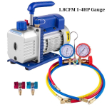 Vakumpump manomeetritega AC k&uuml;lmaaine HVAC k&uuml;lmutusvakuum pakkimine konditsioneer autohooldus 1.8-4.8CFM sinine