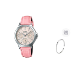 Casio Naiste KLEIT Roosa Kell LTP-V300L-4A- Pink Watch Dial white