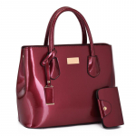 Naiste kott uus retro lakknahast pruudi pulmakott &otilde;lakott crossbody stiilis kott t&ouml;&ouml;le burgundiapunane