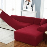 Elastne veekindel diivanikate Veniv libisemiskate elutoa diivanile M&ouml;&ouml;blikaitse &Uuml;hev&auml;rviline disain Pillow case 1pcs punane