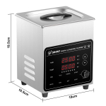 3L/0,8 gal 7 tasemega digitaalne ultrahelipuhasti 100W k&uuml;ttekeha ja taimeriga, 120W v&otilde;imsus, degaseerimine ehete, prillide, koduseks kasutamiseks