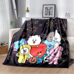2026 Uus Multifilm Anime Kollektsioon BT21 Armas Tekk &Uuml;lipehme Laste Visketekk T&auml;iuslik Reisimiseks Diivanitele Piknikuks 75x100cm