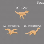 3/5/8 tk Puidust dinosaurus kappide k&auml;epidemed Puidust sahtlit&otilde;mbed 8 unikaalse dinosaurusdisainiga Kapi Kapi Kodu Ruumi Dekoratsiooniks