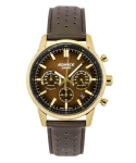Casio Edifice Analoogkroonograaf Nahkrihm Pruun T&auml;hikuleht Kvarts EFR-575CL-5A 100M Meeste K&auml;ekell pruun