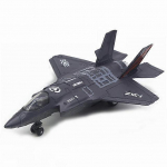 Suur legeeritud t&otilde;mmatav F-35 h&auml;vituslennuki mudel, muusika ja LED-iga lennukim&auml;nguasi, kingitus must