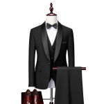 Meeste k&otilde;hn 3-osaline komplekt Formaalne Slim Fit Tuxedo balli&uuml;likond / Meeste Peigmehe Pulma Bleiserid Kvaliteetne Kleit Jope Mantel P&uuml;ksid Vest S