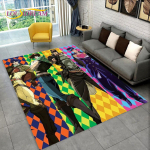 Anime Jojo veider seiklusala vaip, vaibavaip elutoa diivani uksemati kaunistamiseks, Kid Play libisemiskindel p&otilde;randamatt 80x120cm