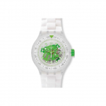 Swatch Libre Series Kvartsmehhanismiga 30M Veekindel Kell 44mm Skelettketas Plastikust Korpus Silikoonrihm Meeste kellad SUUK100 Transparent