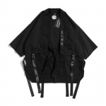 Jaapani traditsiooniline must kimono kampsun Diablo samurai ninja cosplay &uuml;likond Hiina Hanfu stiilis mantel t&auml;navamood M must