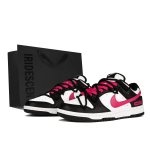 Nike Dunk Low top Skateboard Shoes Unisex Black White Pink DD1391-100(Team-S-BOX)-Random packaging bags 38.5 black