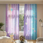 2 tk kardinat varda jaoks, pol&uuml;esterkiudust pimendavad/valgust filtreerivad kardinad, gradiendiga s&auml;deleva s&uuml;dameprindiga pimendavad kardinad 100&times;220(39.4&times;86.6in)