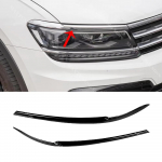 VW Tiguan MK2 R-Line 2017-2021 jaoks Eesmise kaitseraua Esitulede kulmud Keskv&otilde;re Udutulede Mustad liistud Kleebised Viimistlus Eyelid Up