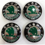 4x Originaalsed Uued SKODA KESKMISED KATTED Veljekorgid Citigo Fabia Felicia Octavia Yeti jaoks 56MM