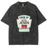 Jeesuse kirjapildiga naiste pesu T-s&auml;rk &Uuml;lem&otilde;&otilde;duline Lahtine Unisex Poolvarrukaga Ameerika Retro Minimalistlik Topp S