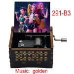 K&auml;siv&auml;ndaga KPOP Deemonik&uuml;tt Kuldne Klassikaline Muusikakarp KPOP Deemonik&uuml;ttide Muusikakarp T&auml;iuslik Kingitus F&auml;nnidele S&otilde;pradele (as the picture,Small) black