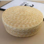 Naiste Uus 100% Looduslik Kootud Baret Meeste Suvine Prantsuse P&auml;ikesem&uuml;ts &Uuml;mmargune Lame &Uuml;laosa Kootud M&uuml;ts Kiriku Derby Peo V&auml;ike M&uuml;ts 56-58cm