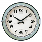 Seiko Kell Seinakell Metallist KX816M Kell, Kvarts, Analoog, Raam, Roheline, 221x232x63mm,