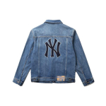 MLB New York Yankees Prinditud Polo Denim Jakk Unisex Jakk Sinine 31DKU1111-50U XXL gray