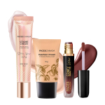 FACES CANADA Super Kiire Glamuurikombinatsioon - S&auml;rakreem - Roosa Kuld (18 ml) + V&auml;rvitud niisutaja - Hele 01 (18 g) + Mugav matt Wow vedel huulepulk - beige