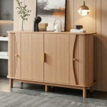 Kapp 140x40x88cm valmistatud MDF-ist, kumera servaga kummut, 2 liugust, elutuba esik, kandev&otilde;ime kuni 60kg, naturaalne puit 140 x 40 x 88 cm looduslik